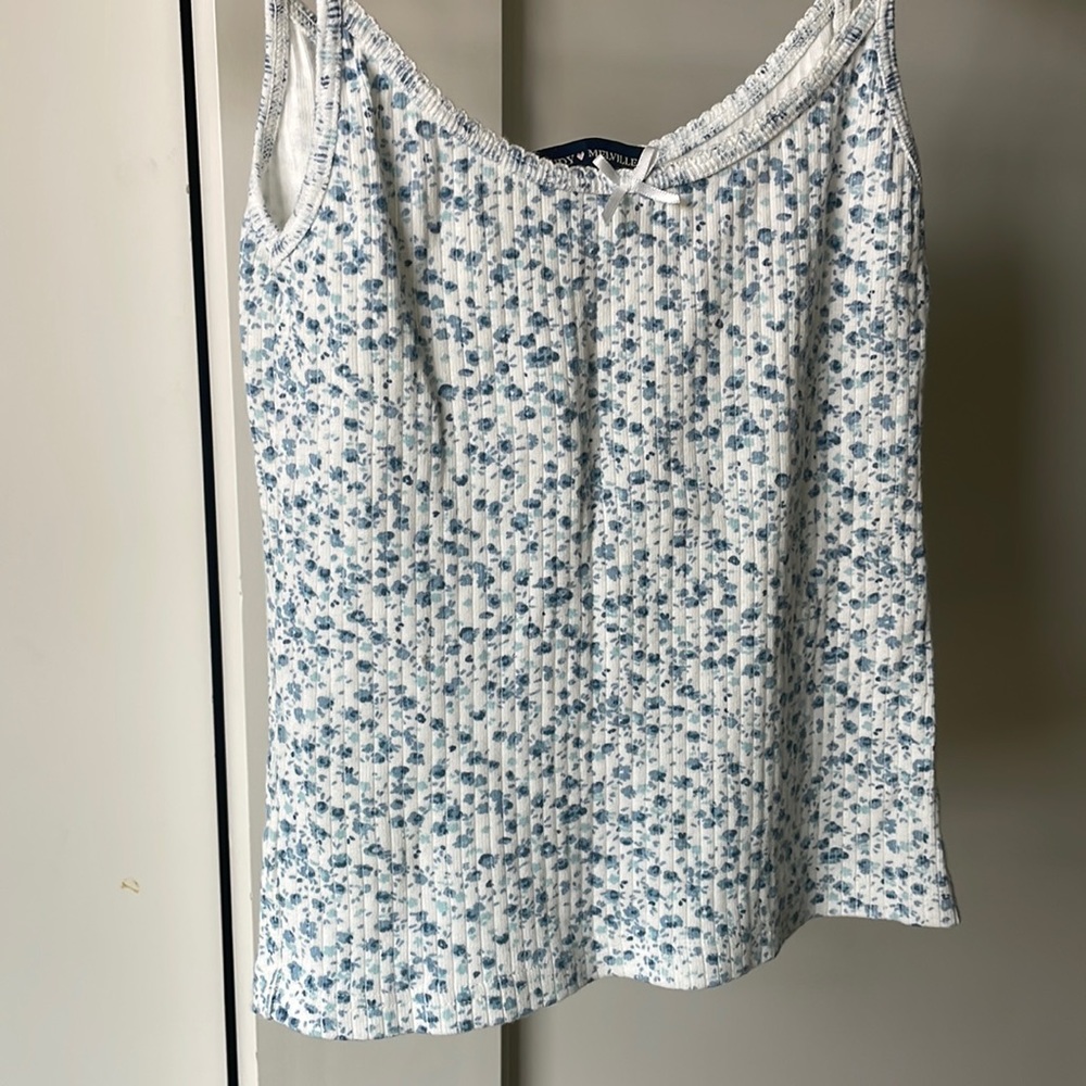 New Brandy Melville Blue Floral Tank